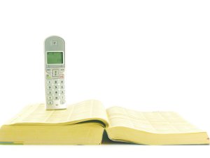 telephone on phone book