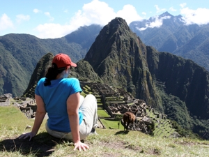 woman looking out over mountains